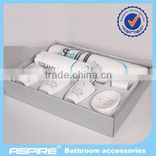 fancy Classic printing ceramic bathroom shower sets