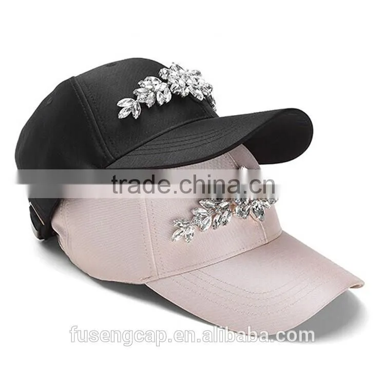 Snapback Hat Cap Ball Cap Women Bling Hats Retro Distressed Crystal Blue Denim Men Baseball Cap Rhinestones Hat