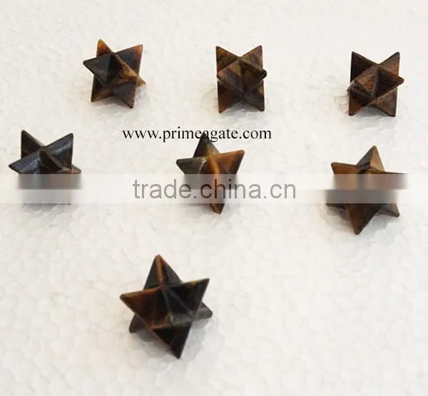 Tiger Eye Merkaba Stars