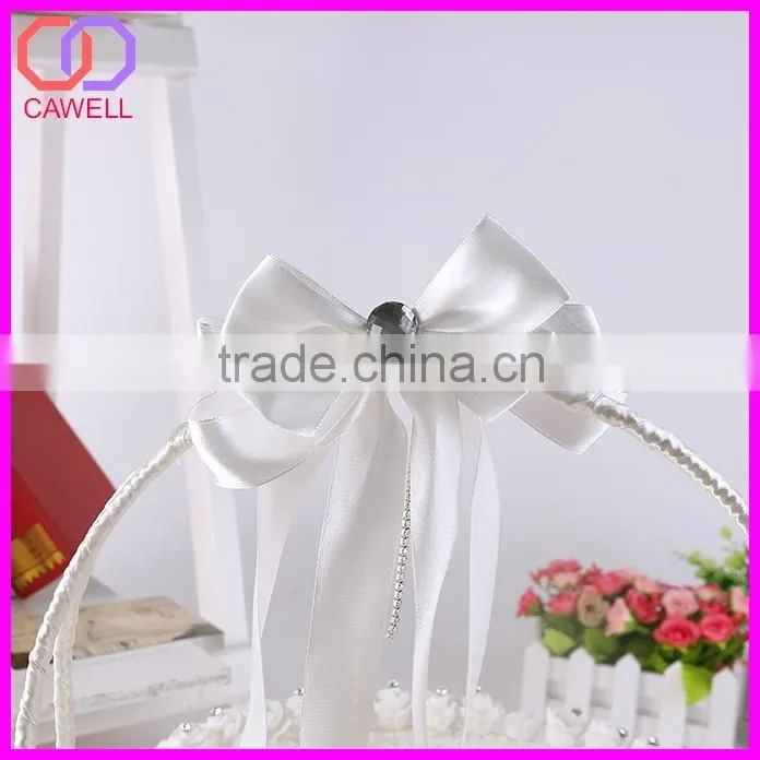 elegant handmade flower basket for wedding