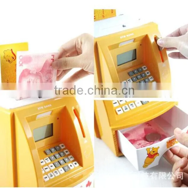 2015 best money box Kids bank ATM machine
