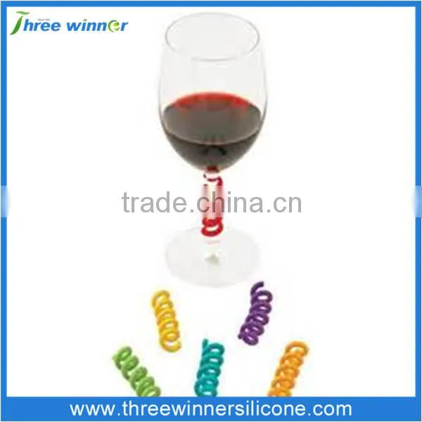Suction cup wine glass marker silicone Promotional wine markers