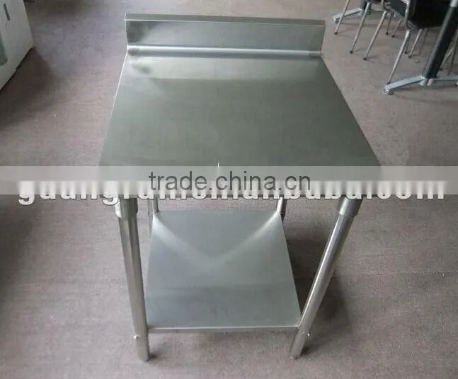 Stainless Steel Industrial Kitchen Restaurant Table with Under Shelf GR-401-01