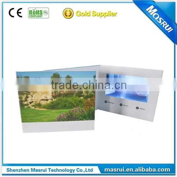 7inch video greeting card with touch screen
