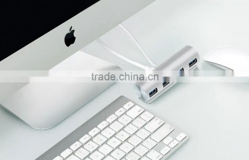 Promotional aluminum usb por hub, 4 port usb 3.0 hub, usb hub 3.0