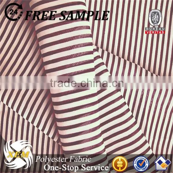 Stripe patterned chiffon fabric