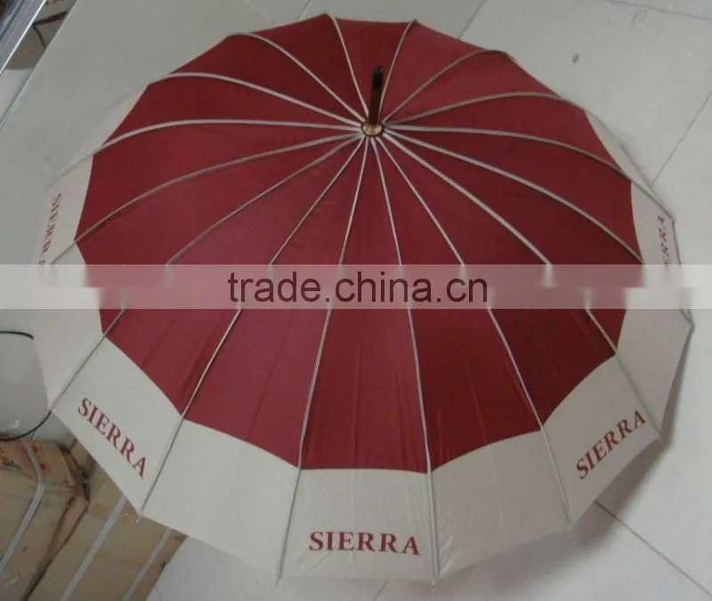 16k durable strong straight wooden umbrella