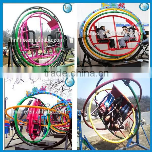 Thrilling new products! High quality 2seats amusement human gyroscope ride for sale