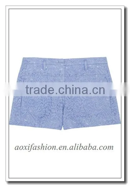 Lace coated blue sunny fashion style short.