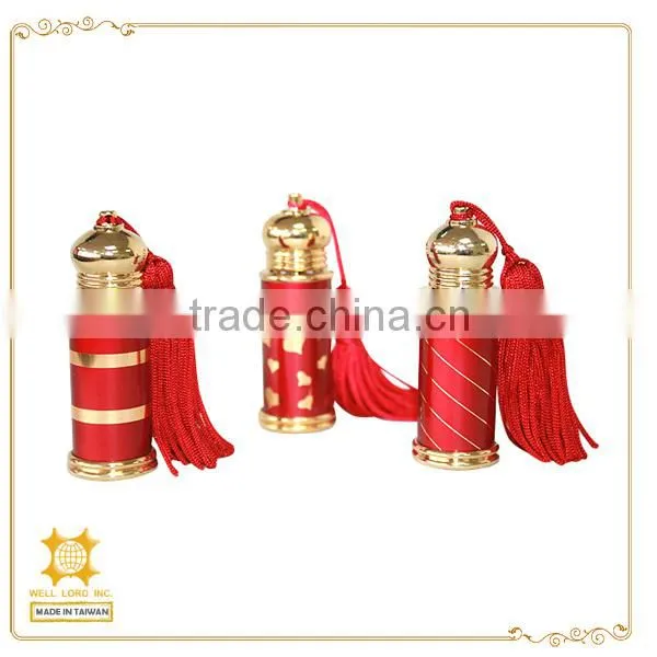 Fancy designer 5ml wedding gifts attar perfume oils aluminum bottles