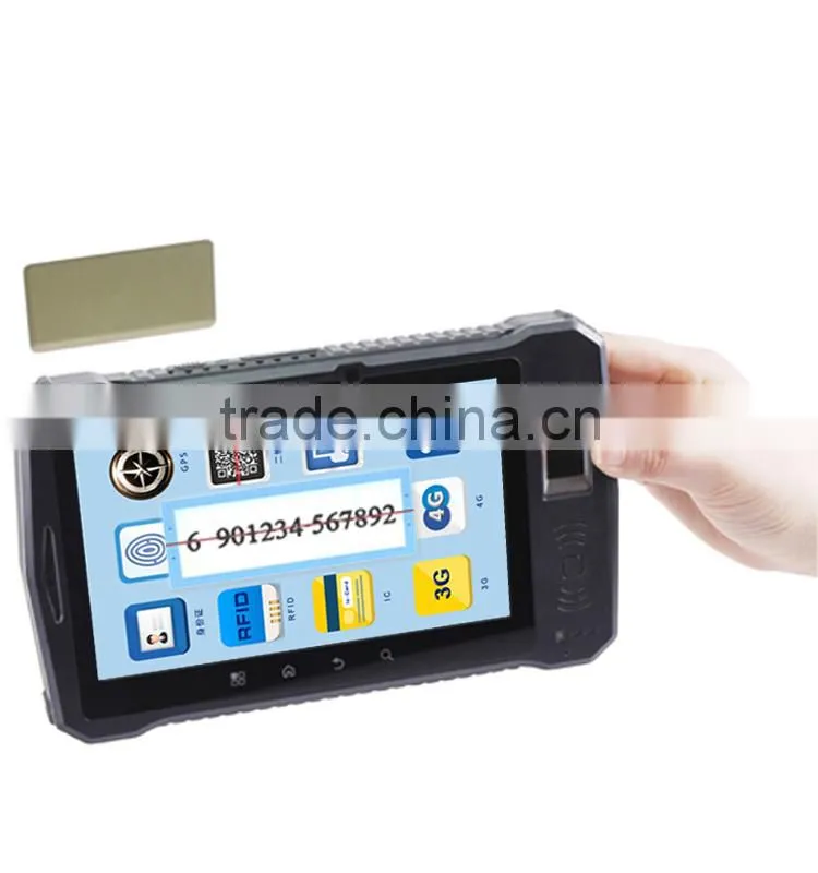 Long distance durable 7m uhf rfid android industrial tablet with rfid reader