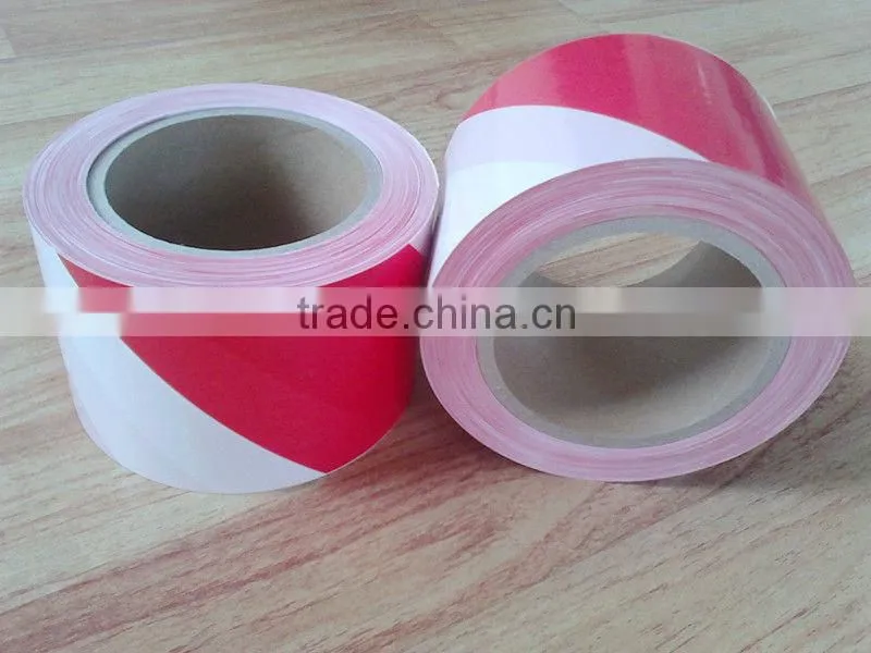 Popular! Safety warning red/white stripes tape