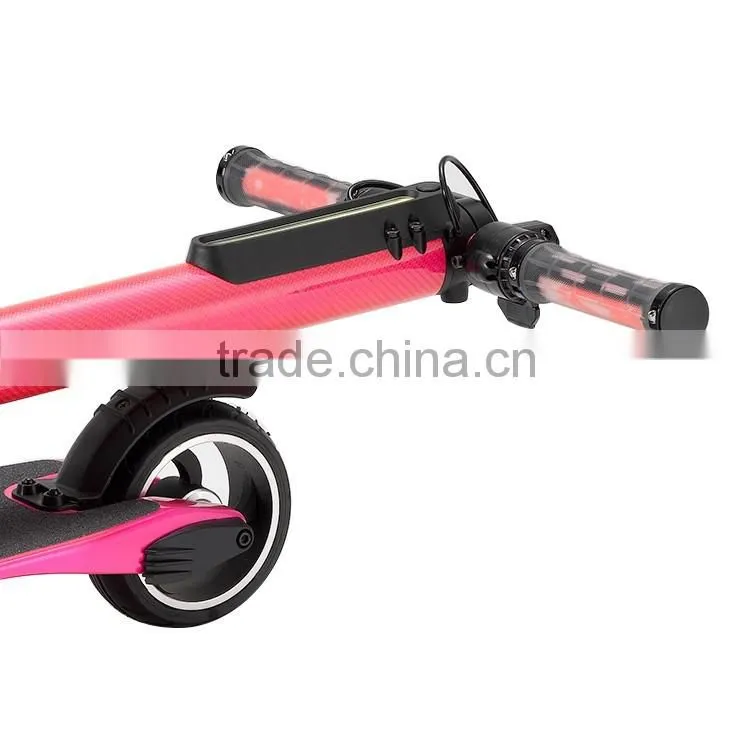 2016 The Lightest Carbon Fiber Electric Scooter Electric Folding Bicycle With Samsung battery.