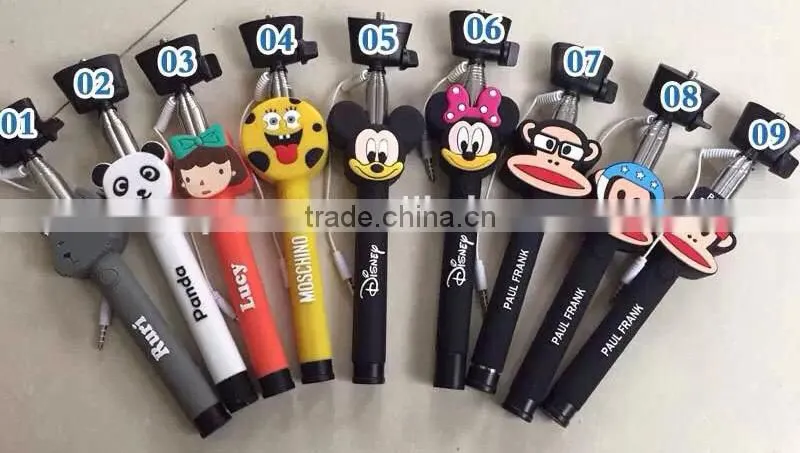 Wholesale Mobile Accessory Hot Selling Gadget Wired Control selfie stick