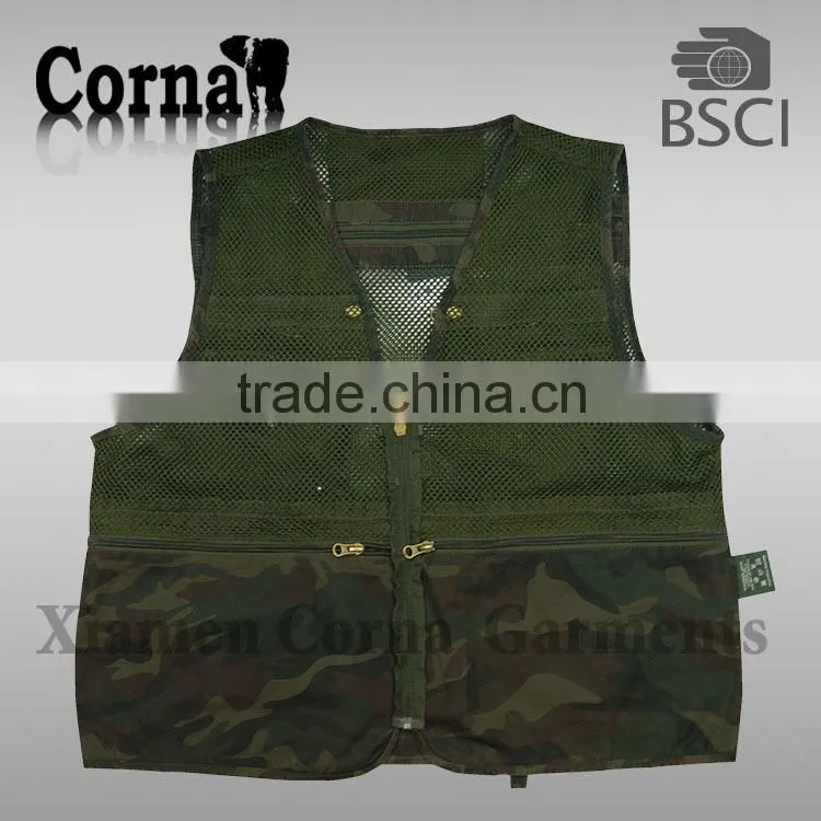 Camouflage fishing vest/waistcoat