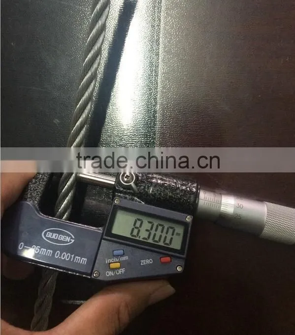 Hot dipped galvanized steel wire rope 6x19+IWS / 7X19