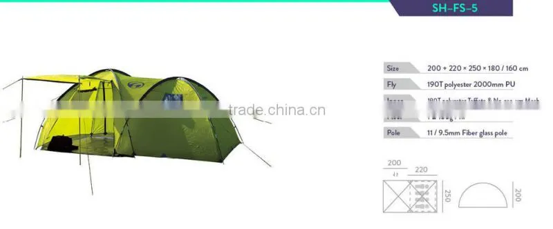 4-6 persons luxury family outdoor camping tent for hot sales