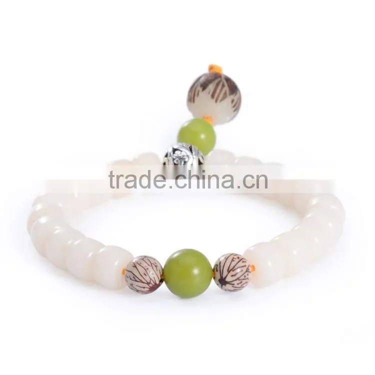 Natural White onyx Agate Beads Bracelets fashion jewelry made in China
