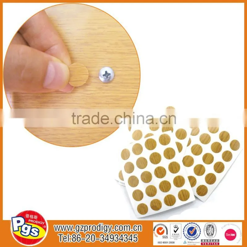Table screw caps PVC screw cover wooden furniture sticker