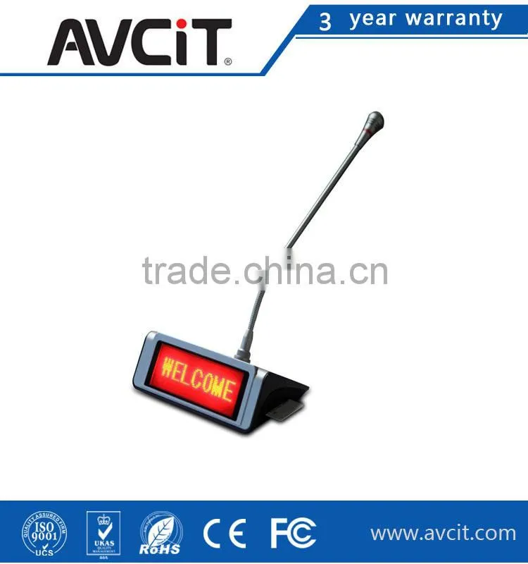 FIFO function conference room microphone systems connect up to 128 units
