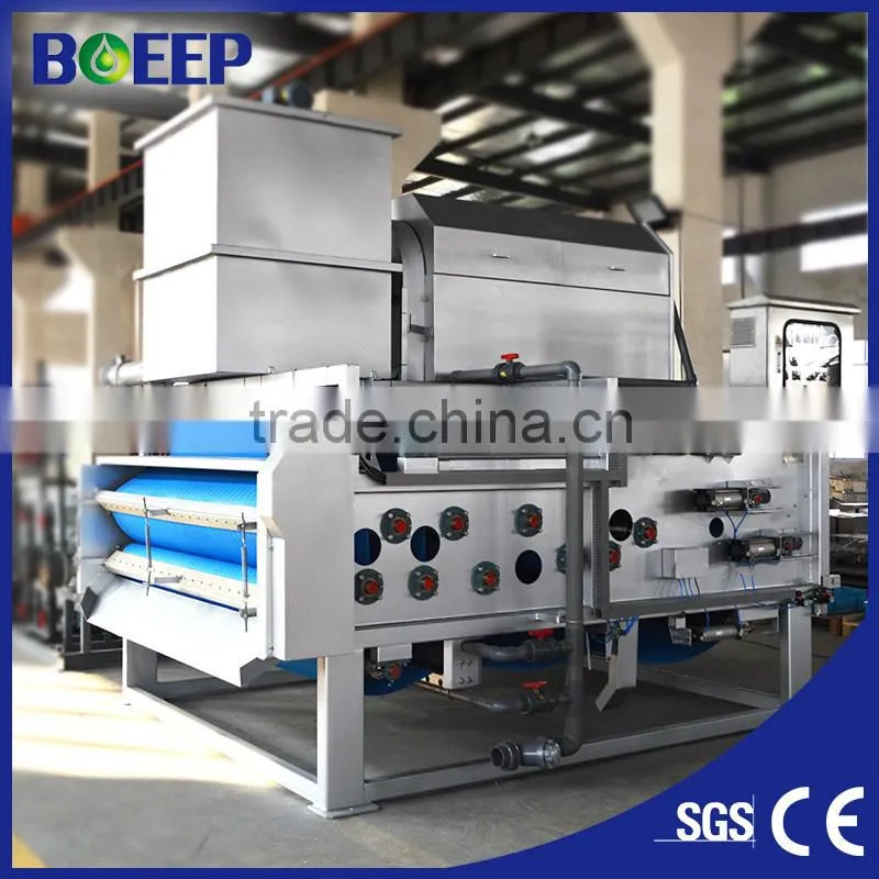 Dehydrating belt filter press