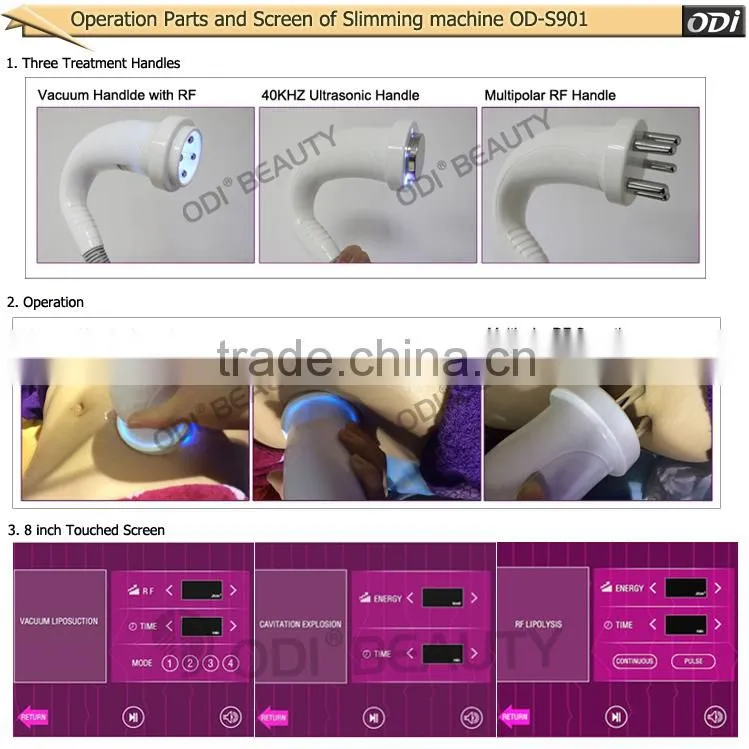 OD-S901 Fast slim rf vacuum ultrasonic 3-in-1 slimming device