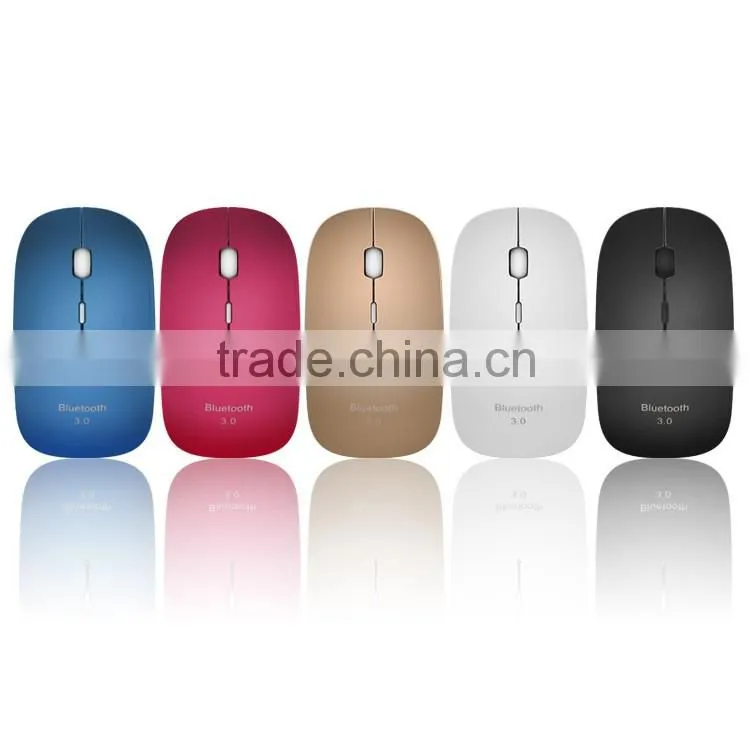 Ultra Slim Designer Rechargeable AA Battery Bluetooth 3.0 Wireless Mouse 1000 1200 1600 DPI CE ROHS FCC Certificate