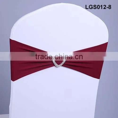 wholesale light purple spandex chair cover chair band with buckle