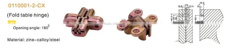 furniture hinges zinc alloy concealed folding table hinges