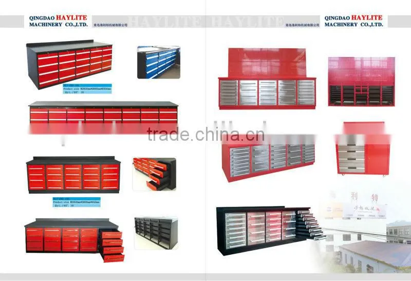 metal single slide rail W2850mm*D800mm*H950mm without backwall work bench