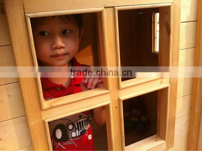 Outdoor Kids Wooden Playhouse with Platform