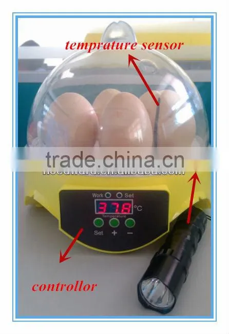 HHD EW9-7 for 7 Eggs portable 98% Hatching Rate CE Approved automatic mini icubator used from China