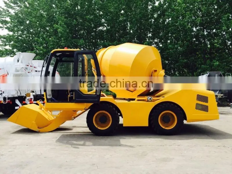 Small 3 cubic meters concrete mixer truck dimensions with self loading