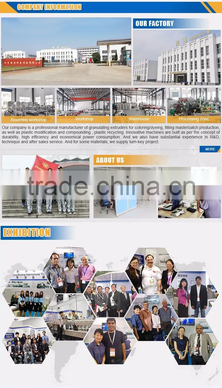 OEM masterbatch plastic granules pellet Butyl Rubber Pelletizing Twin Screw Extruder Machine