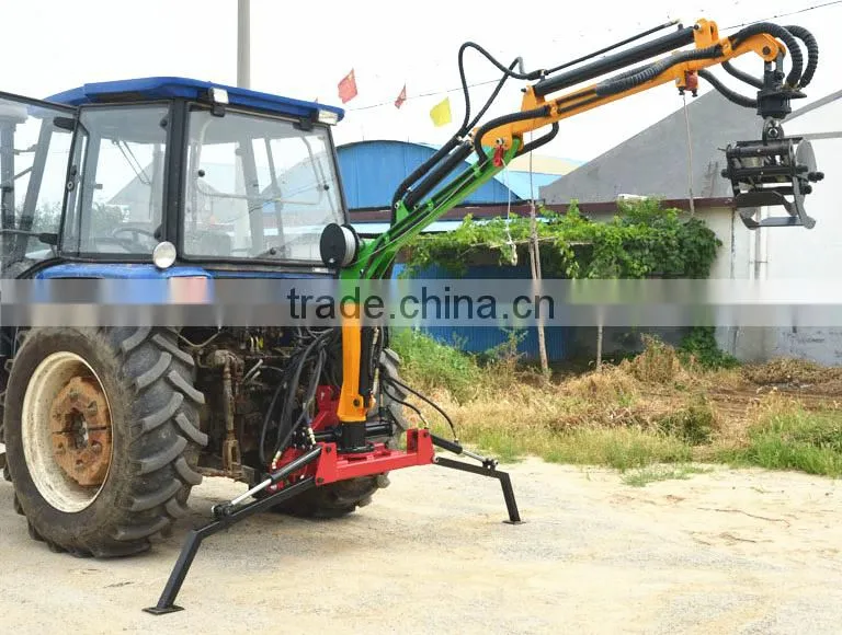 Top quality! log trailers with grapple/ log loader trailer with crane