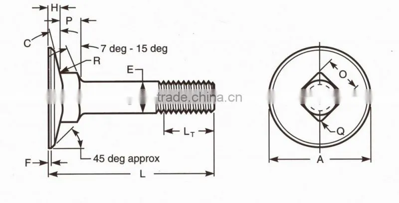 STAINLESS STEEL CROSS FLAT HEAD BOLT