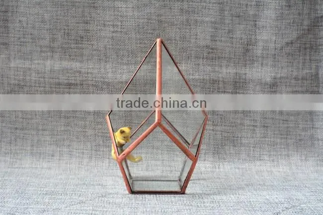 Wholesale hot sale clear geometric glass terrarium