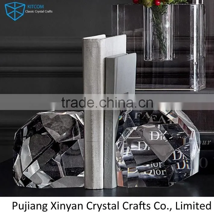 New coming crystal bookends for business gift