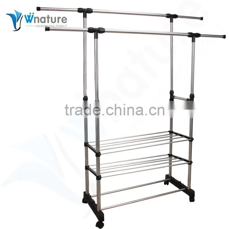 New design garment rack, dryer with whees , cheap clothes rack