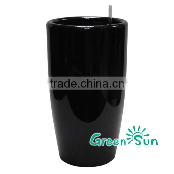 LQ3561 ABS flower design planter,large plastic planters,cheap plastic planters