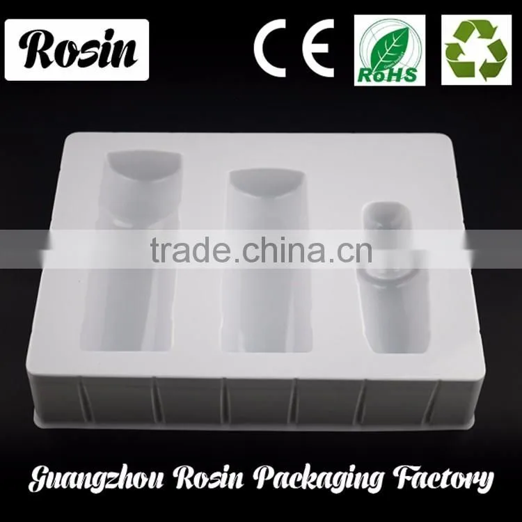 Custom vacuum formed plastic packing tray , clear plastic blister tray