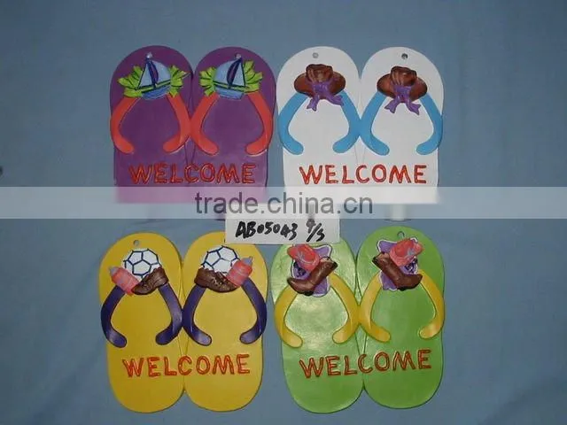 Home Decorative resin Wall Plaque With Hanger On Back
