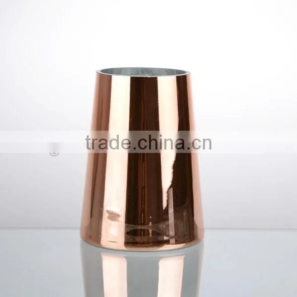 2-tier hand made top grade home decor color electroplate glass vase style