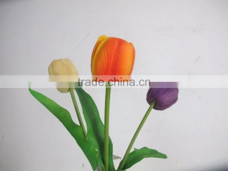 factory made 60cm lengh single colorful fake plastic flower good quality for interior decoration