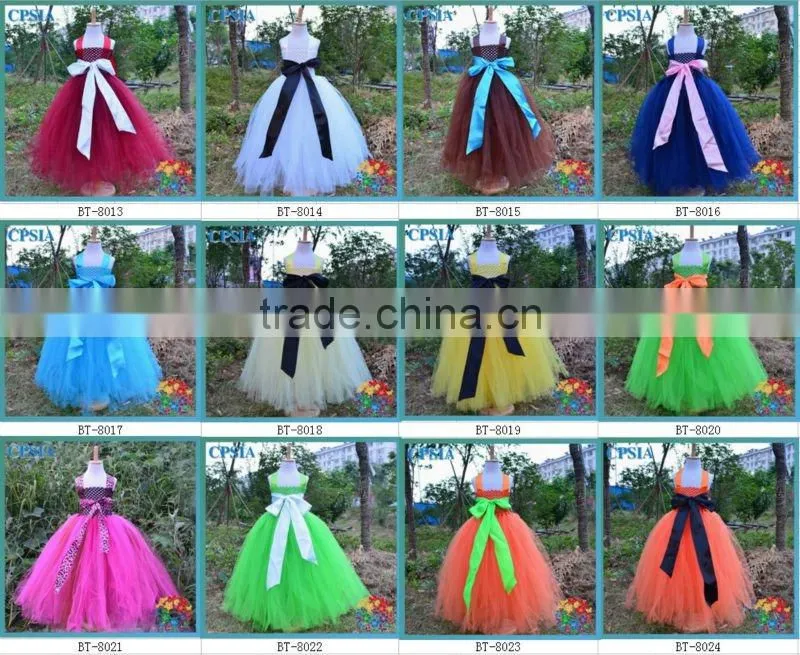Flower Baby Girls Tutu Grown 3Layers Fairy Dress With Bow Belt