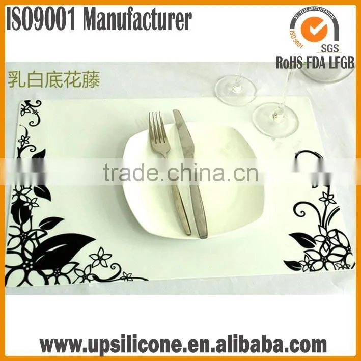 silicone cup mat silicon mat with custom printing table mat