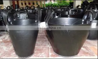 Eco friendly recycled tire rubber planter pot