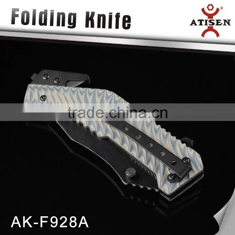 High Quality 4.5' Blade Camping Knife With G10 Handle Hunting Pocket Knife Tools