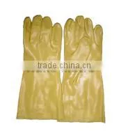 NMSAFETY Red oil proof pvc work glove with knit wrist