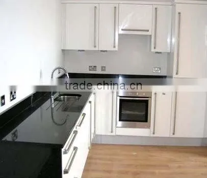 black kitchen worktops